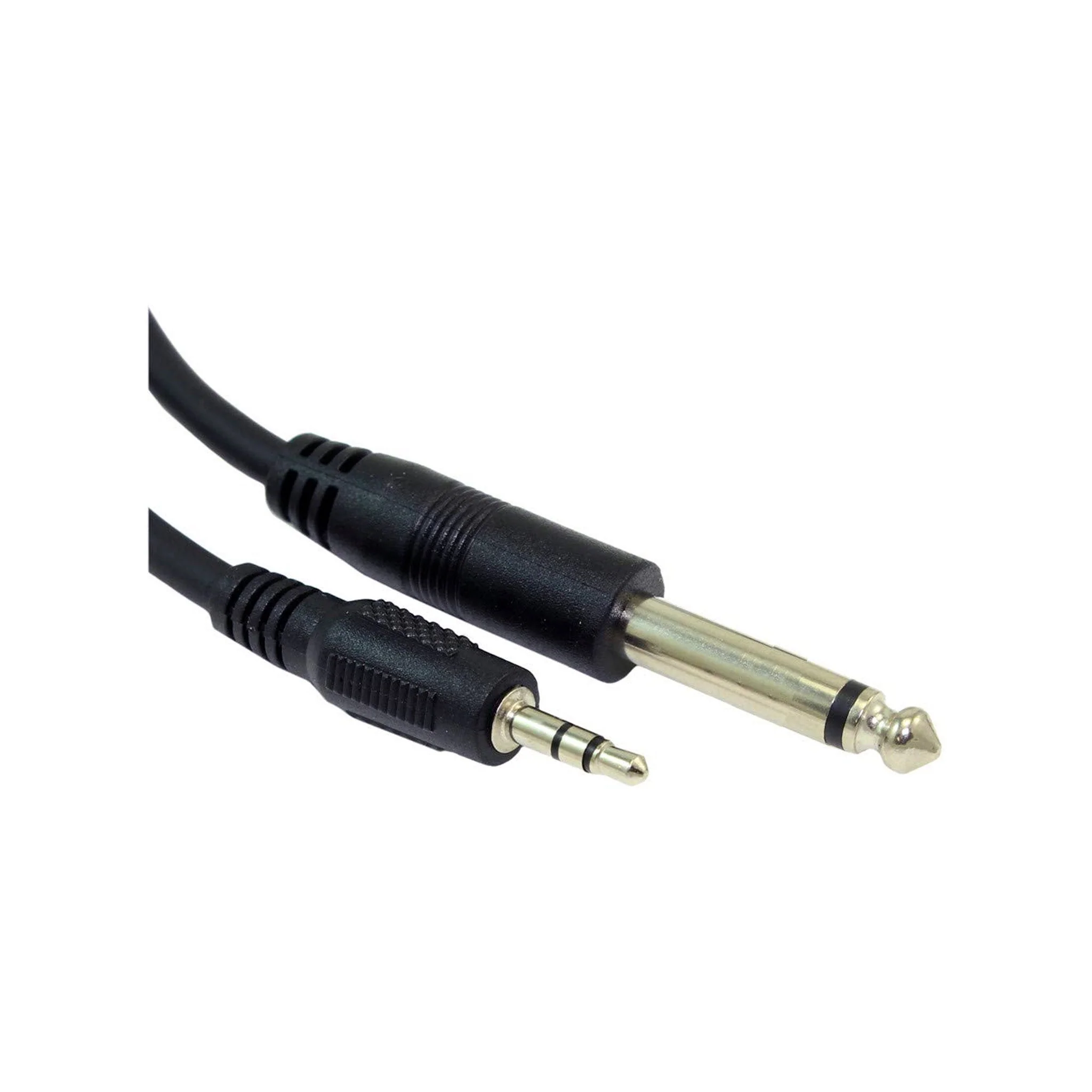 Philmore LKG 44-380 6ft 3.5mm Stereo Male to 1/4" Mono Male Audio Adapter - Black - Image 2