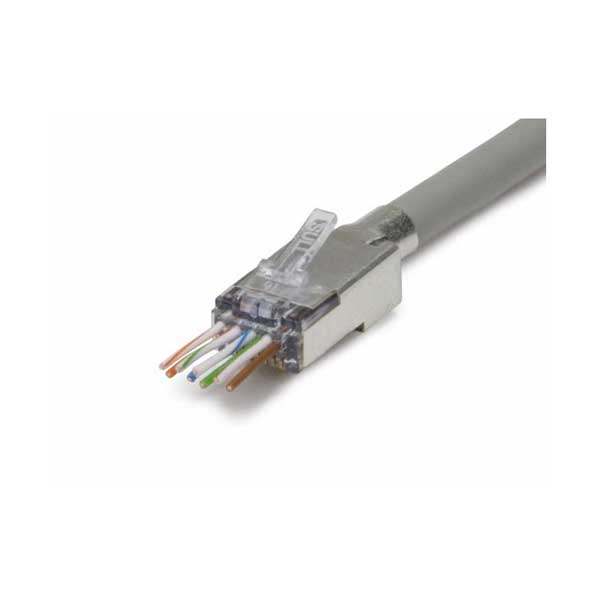 Platinum Tools 105028 ezEX44 Shielded CAT6 Connector with External Ground 100-Pack