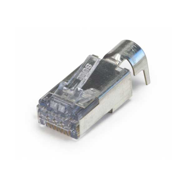 Platinum Tools ezEX44 Shielded RJ45 External Ground Connector (Cat6 23 AWG), 50/Jar. - Image 2
