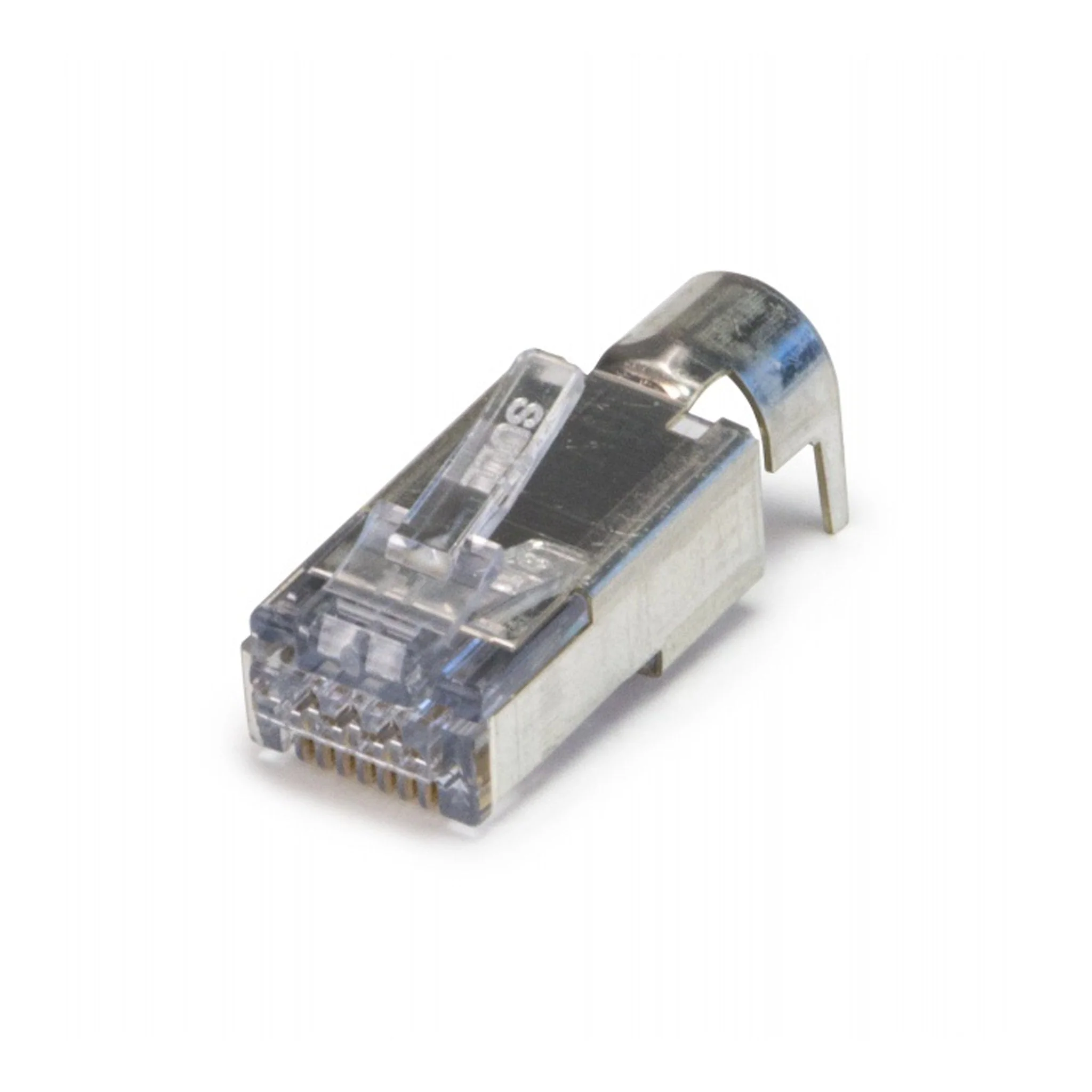 Platinum Tools 202052J ezEX48 Shielded RJ45 External Ground Connector (Cat6A 22 AWG), 50/Jar.