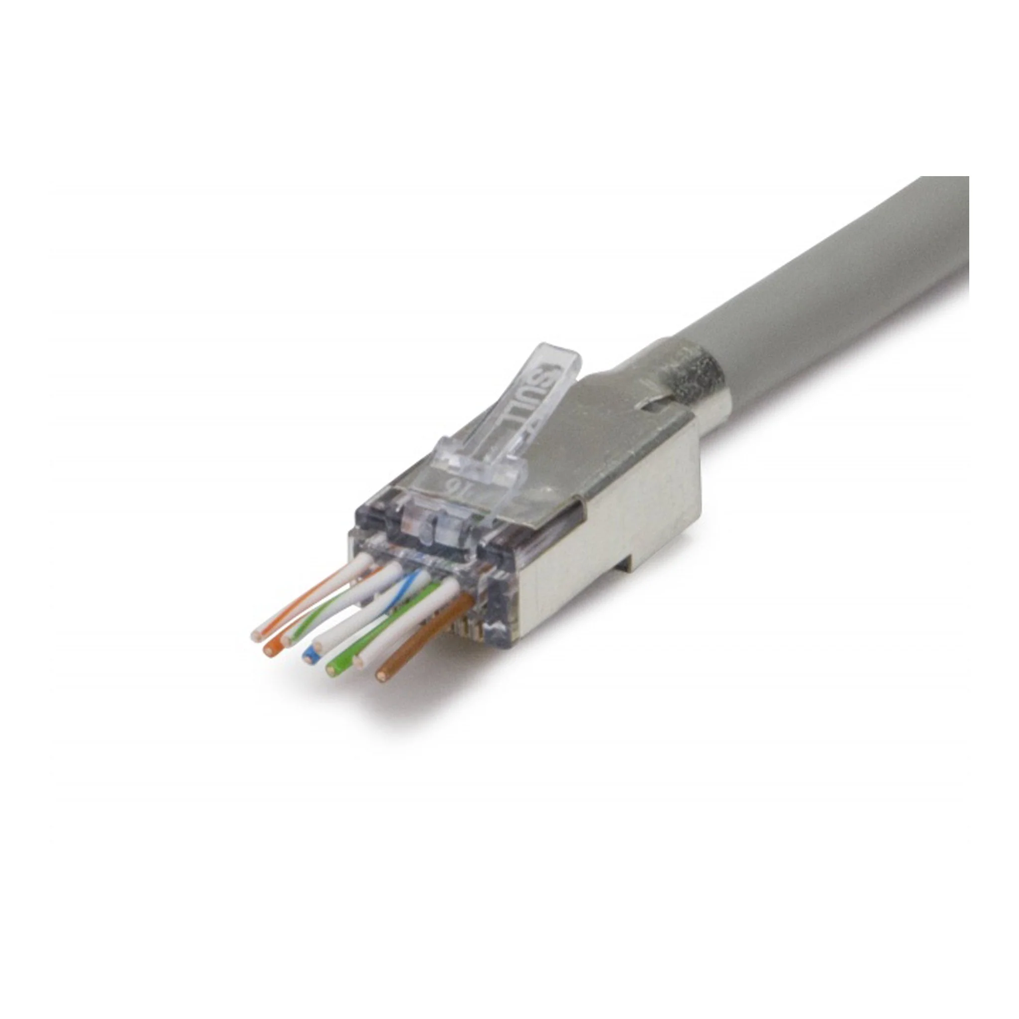 Platinum Tools 202052J ezEX48 Shielded RJ45 External Ground Connector (Cat6A 22 AWG), 50/Jar. - Image 3