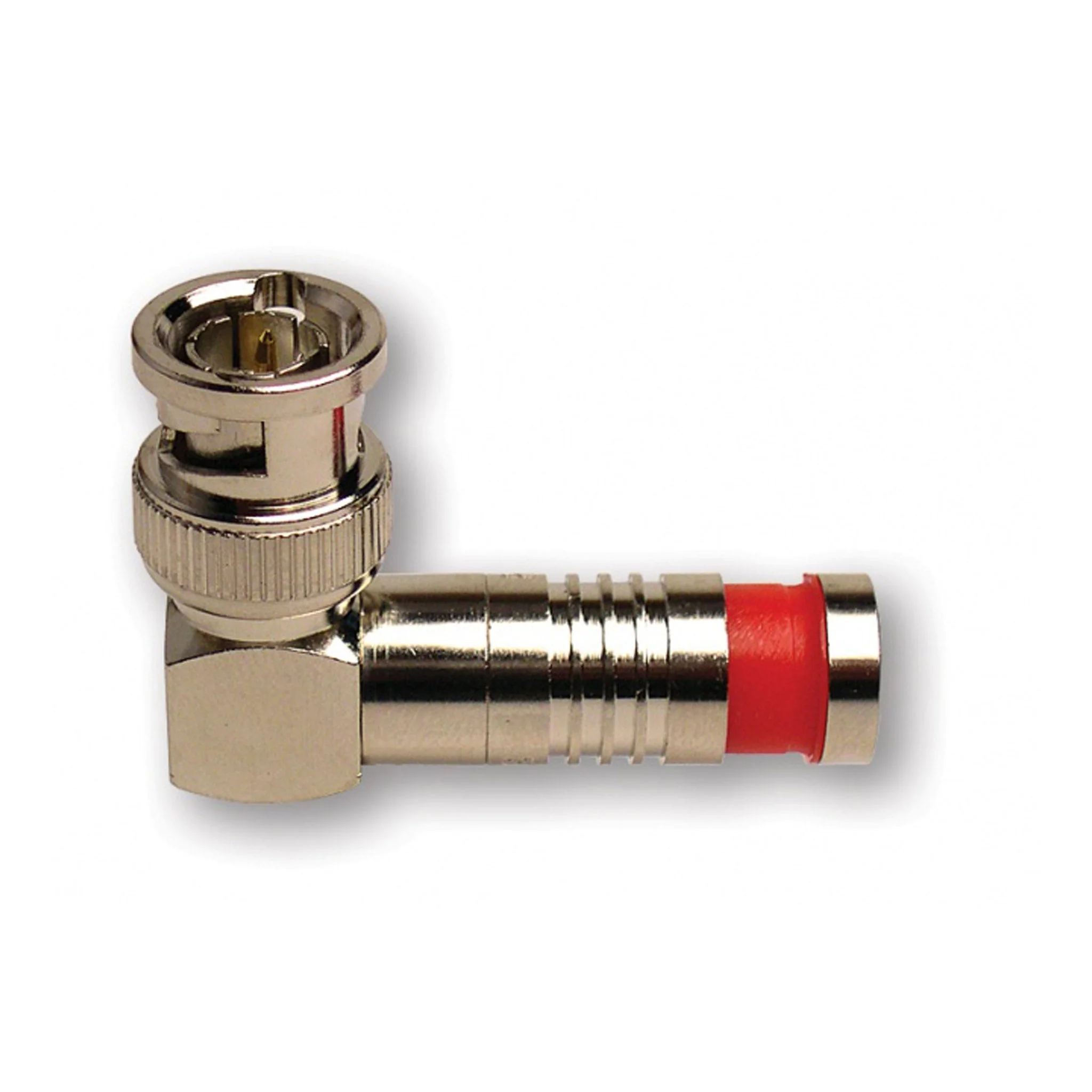 Platinum Tools BNC-Type Right Angle Nickel SealSmart RG59 Coaxial Compression Connectors (3-Pack)
