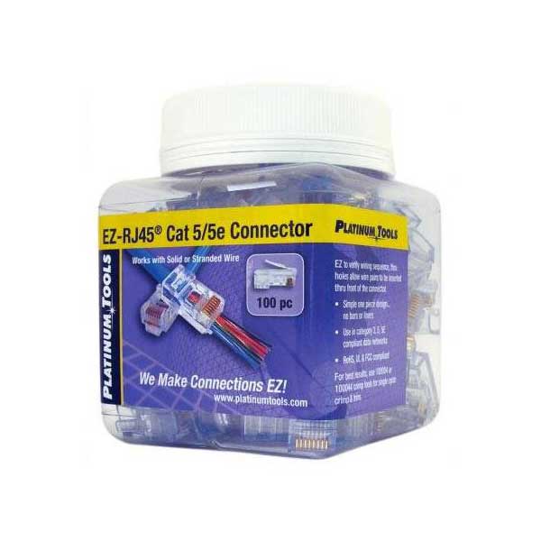 Platinum Tools EZ-RJ45 Cat 5/5e Connectors (100-pack)