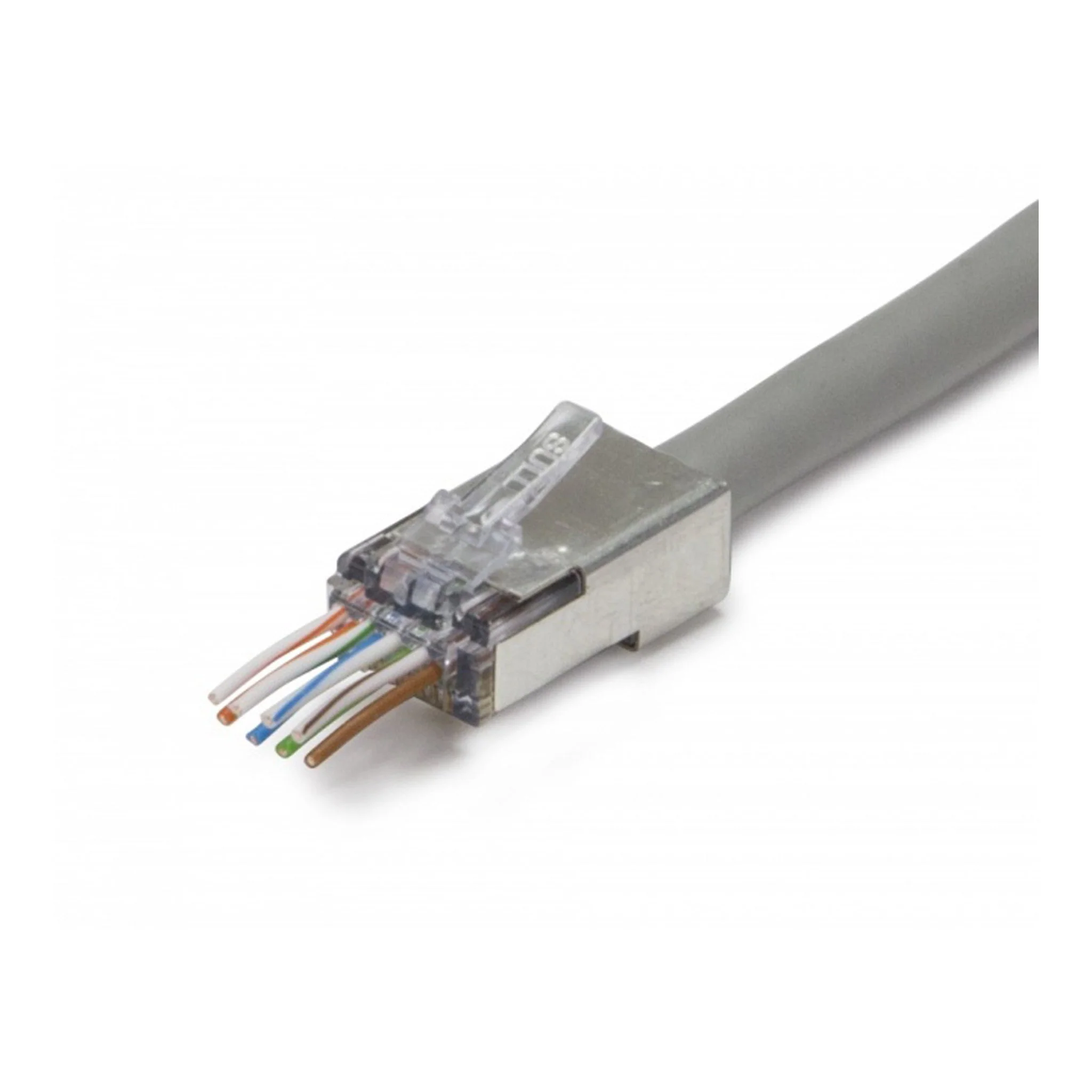 Platinum Tools ezEX38 Shielded RJ45 Internal Ground Connector (Cat5e 24 AWG). 50/Jar - Image 2