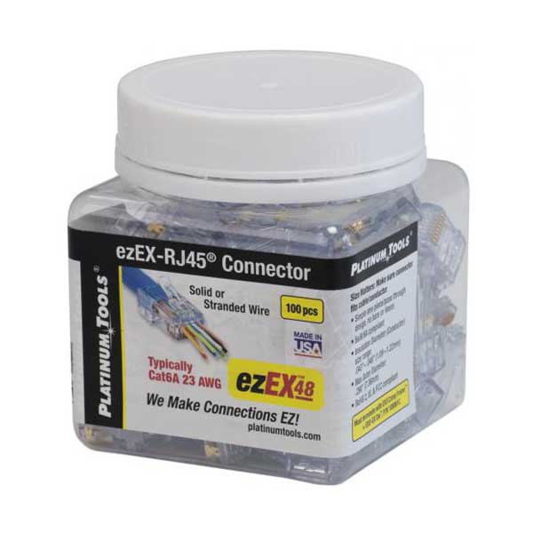 Platinum Tools ezEX 48 - ezEX-RJ45? Connectors (100-pack)