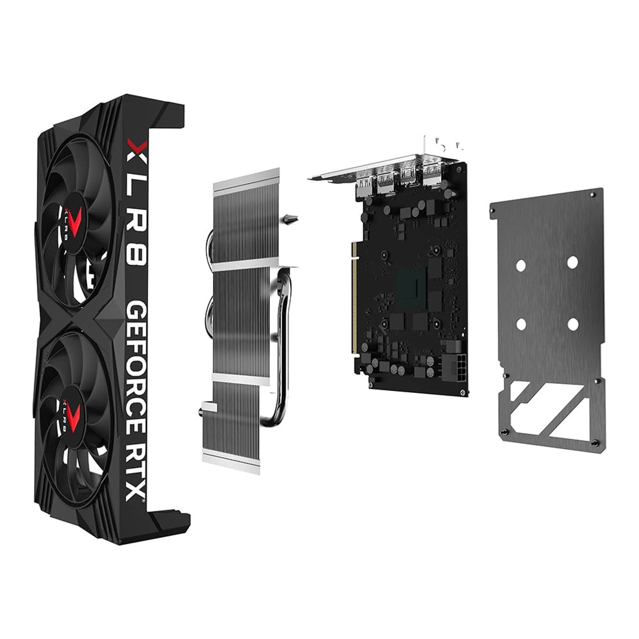 PNY VCG40608DFXPB1 NVIDIA GeForce RTX 4060 8GB XLR8 Gaming Verto Dual Fan OC Graphics Card - Black - Image 6
