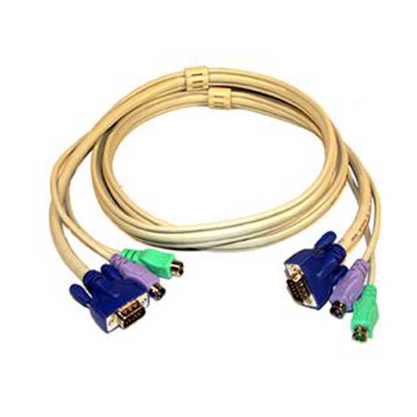 Premium Male to Male PS/2 KVM Cable - 10'