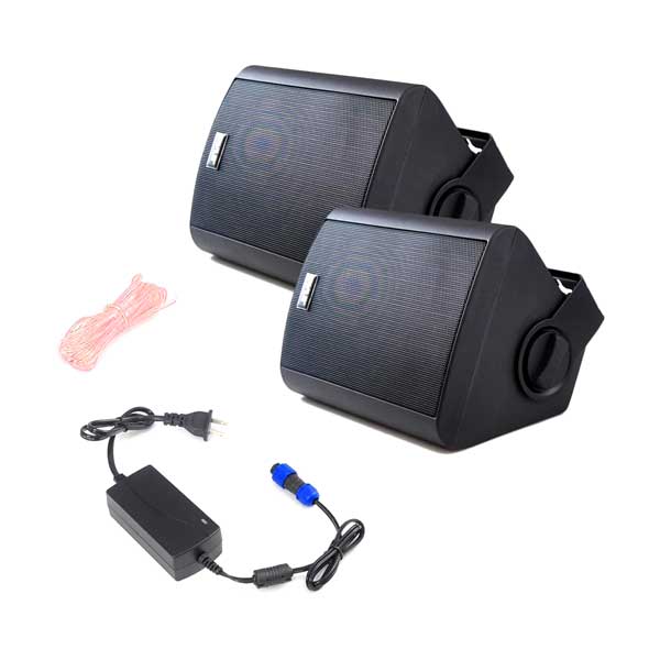 Pyle PDWR52BTBK 5.25" Black Indoor/Outdoor Wall Mount Bluetooth Speakers - Image 5