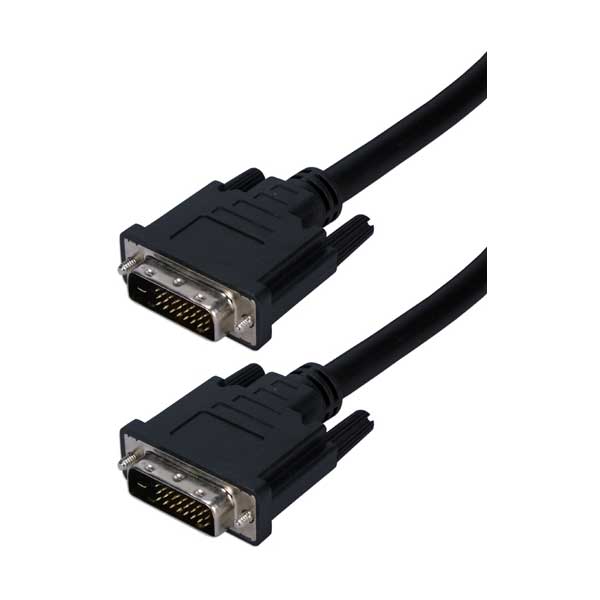 QVS CFDD-D15 15ft Premium DVI Male to Male Digital Flat Panel Cable