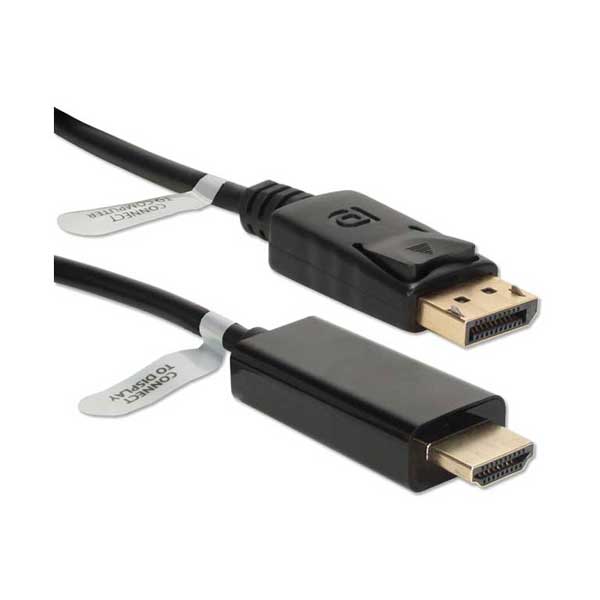 QVS DPHD-15 15ft DisplayPort to HDMI 4K Digital A/V Cable