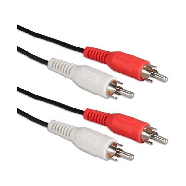 QVS RCA2A-12L 12ft Dual-RCA Stereo Audio Combo Cable