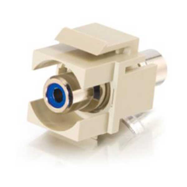 RCA Feed-Thru Connector Module (Blue w/ White Insert)