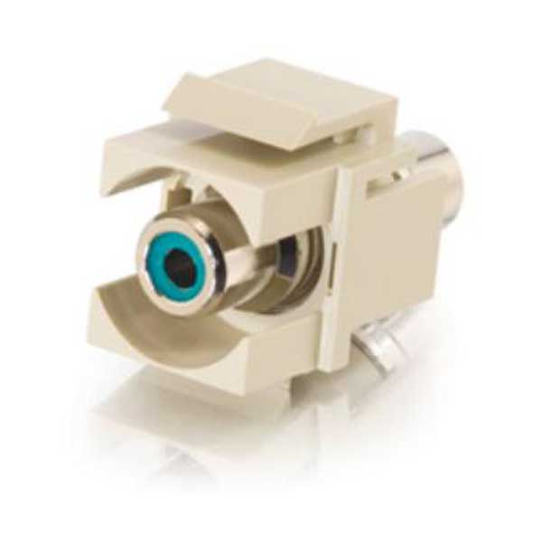 RCA Feed-Thru Connector Module (Green w/ White Insert)