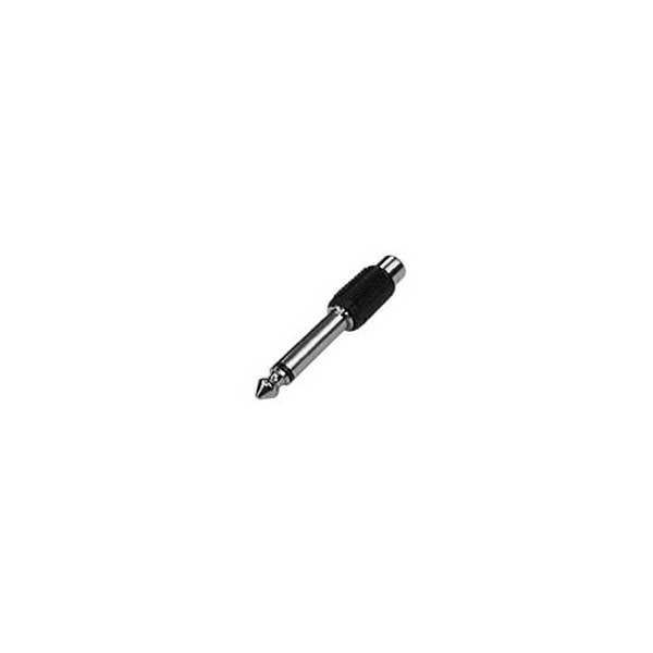 1/4" Mono Speaker Plug to RCA Jack - Male to Female Adapter