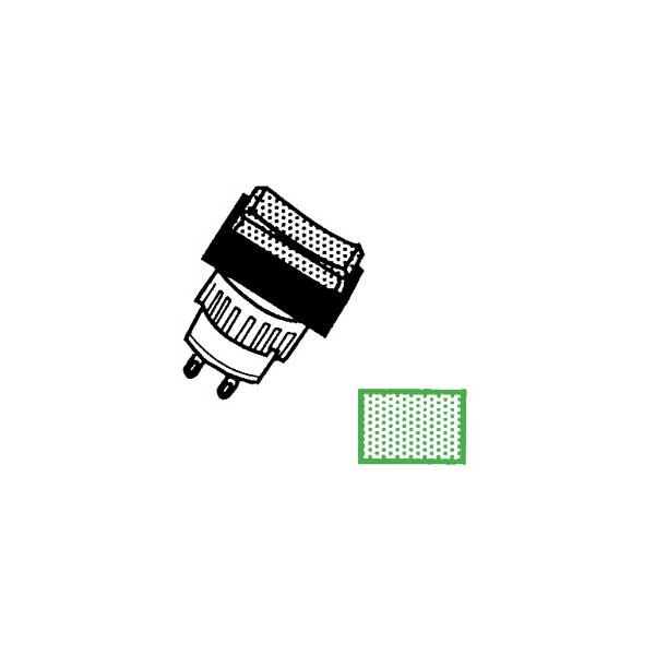 Rectangular Replacement Lens for Lighted Push Button Switches - Green