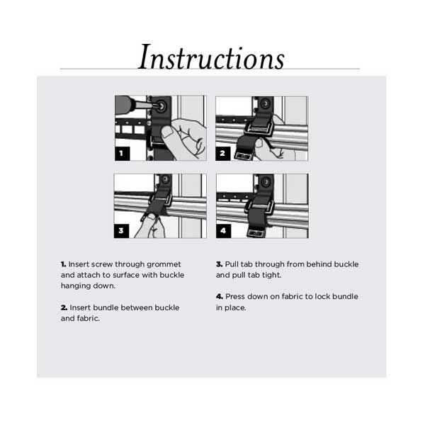 Rip-Tie N-10-G10-BK 1" x 10" Black CinchStrap-EG Cable Wrap 10-Pack - Image 3