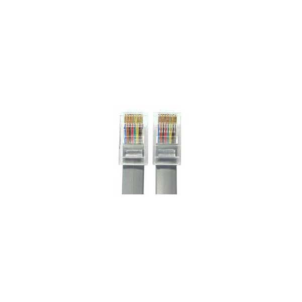 RJ45 Flat Satin Phone Cord - Straight / 7'