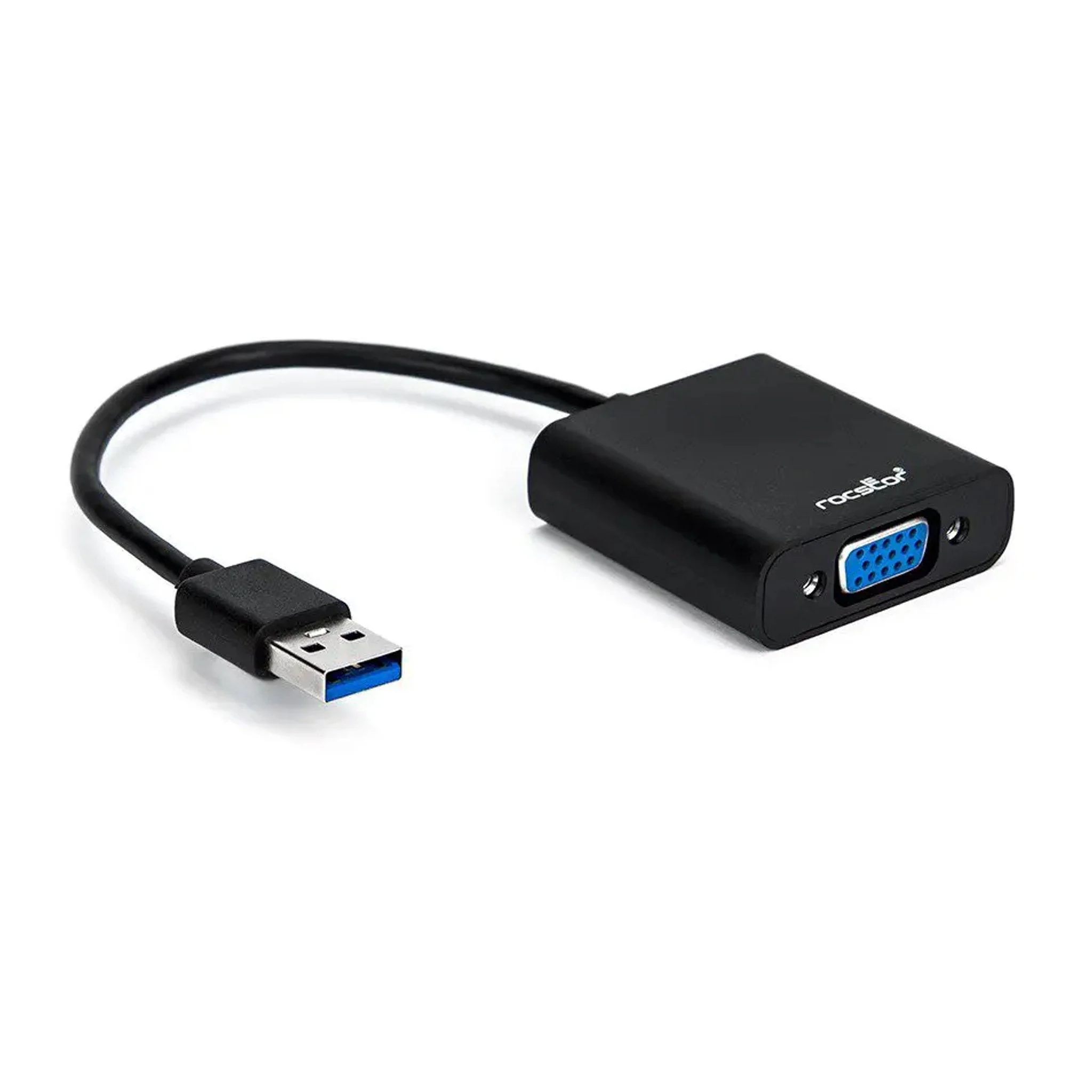 Rocstor Y10A178-B1 Black External USB 3.0 1080p Premium USB-A to VGA Video Adapter for PC and MAC - Image 3
