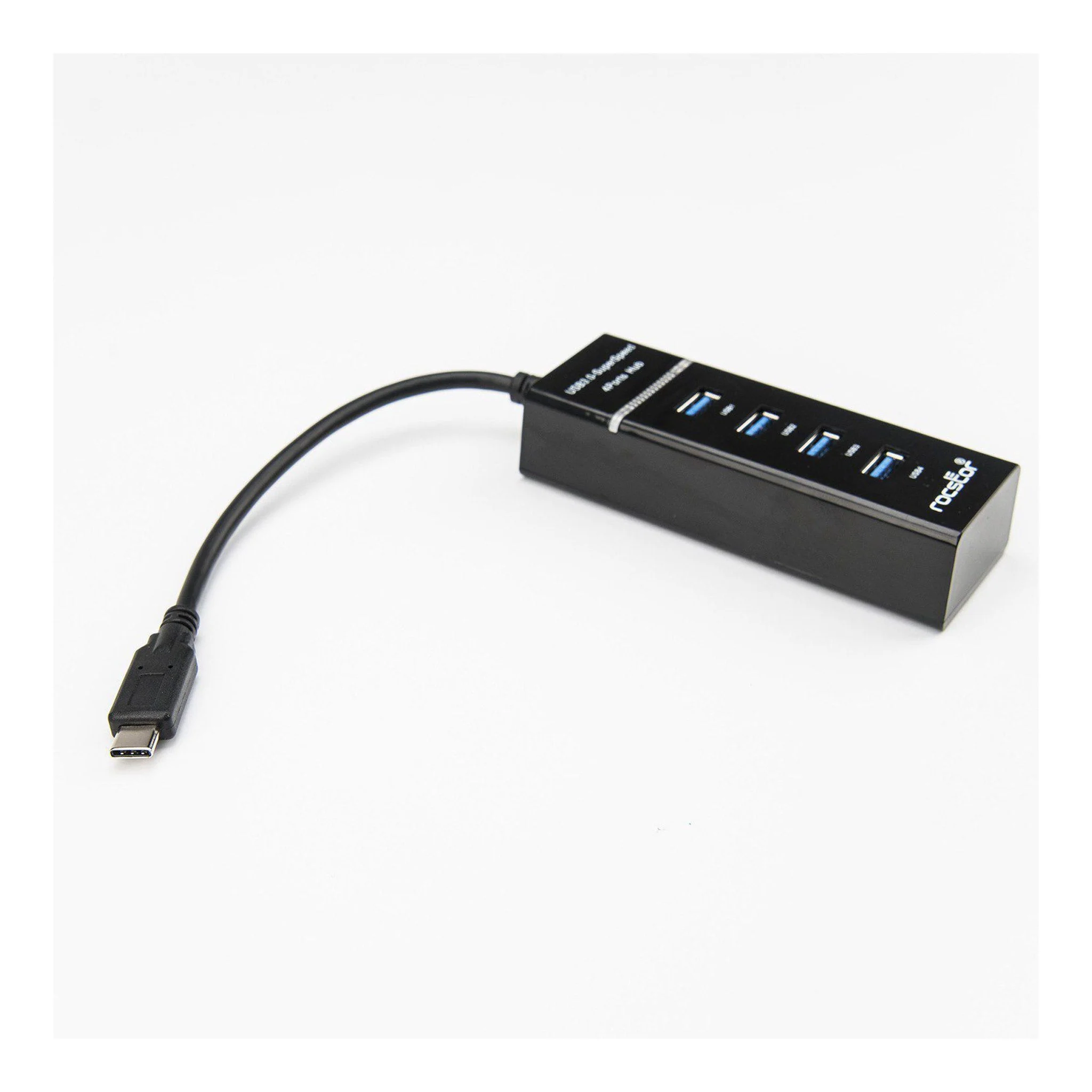 Rocstor Y10A228-B1 4-Port USB-C to USB-A Portable USB 3.0 Hub - Image 4