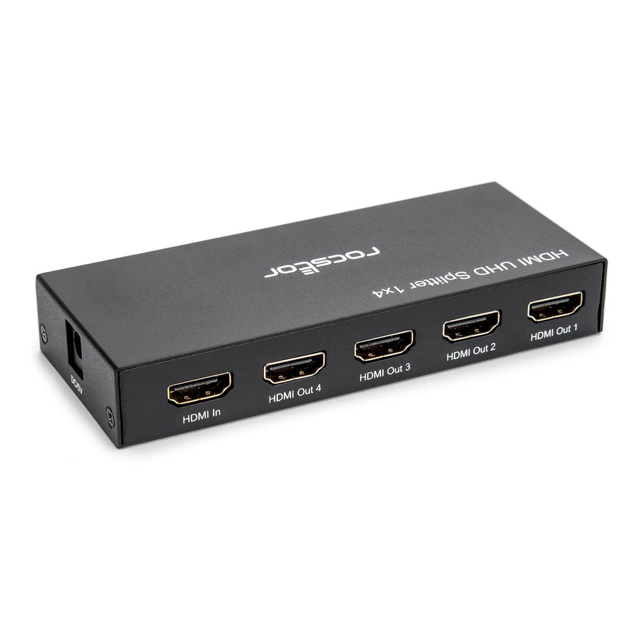 Rocstor Y10C294-B1 4-Port 4K 60Hz Premium HDMI Splitter - Black - Image 2