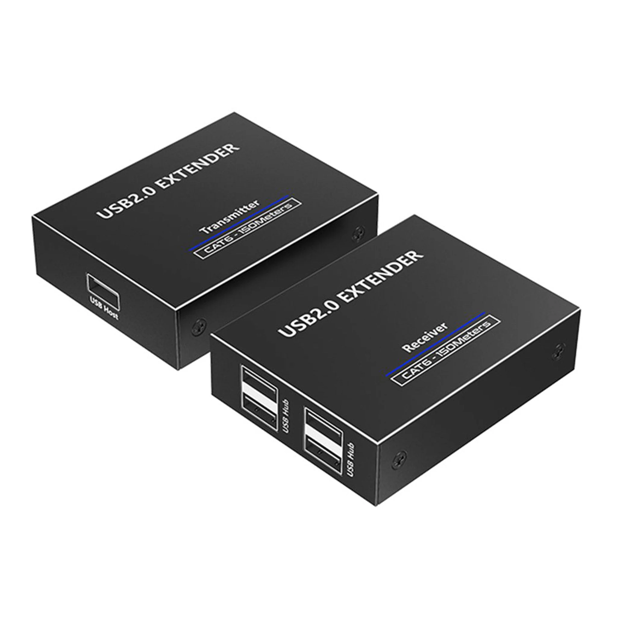 Rocstor Y10G004-B1 4-Port USB 2.0 Over CAT5/6/6a Bus Powered Extender – Up to 492ft