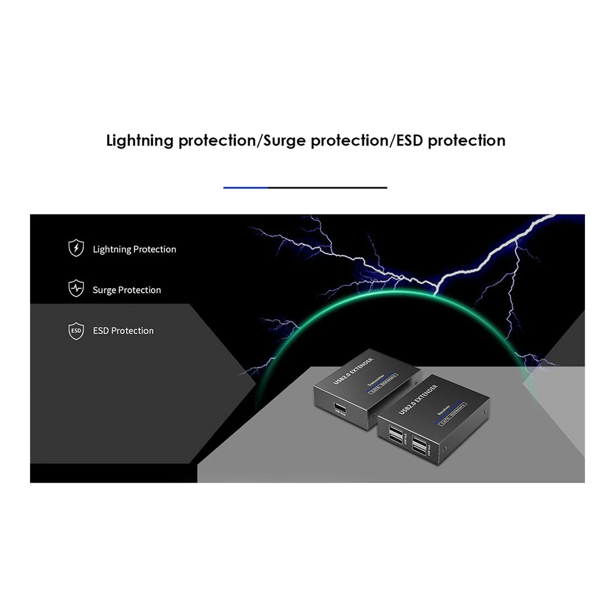 Rocstor Y10G004-B1 4-Port USB 2.0 Over CAT5/6/6a Bus Powered Extender – Up to 492ft - Image 11