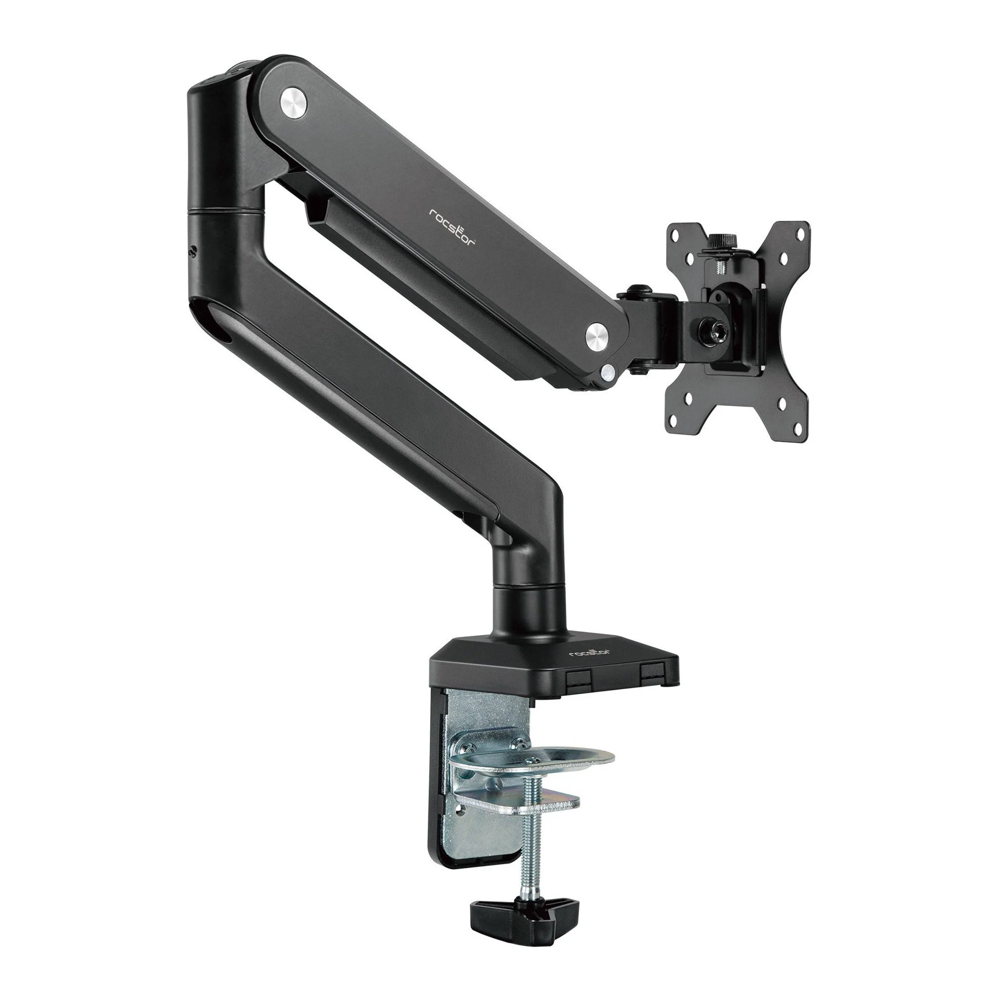 Rocstor Y10N010-B1 ErgoReach ED1 Premium Single Monitor Arm C-Clamp & Grommet – Up to 34″ - Black - Image 3