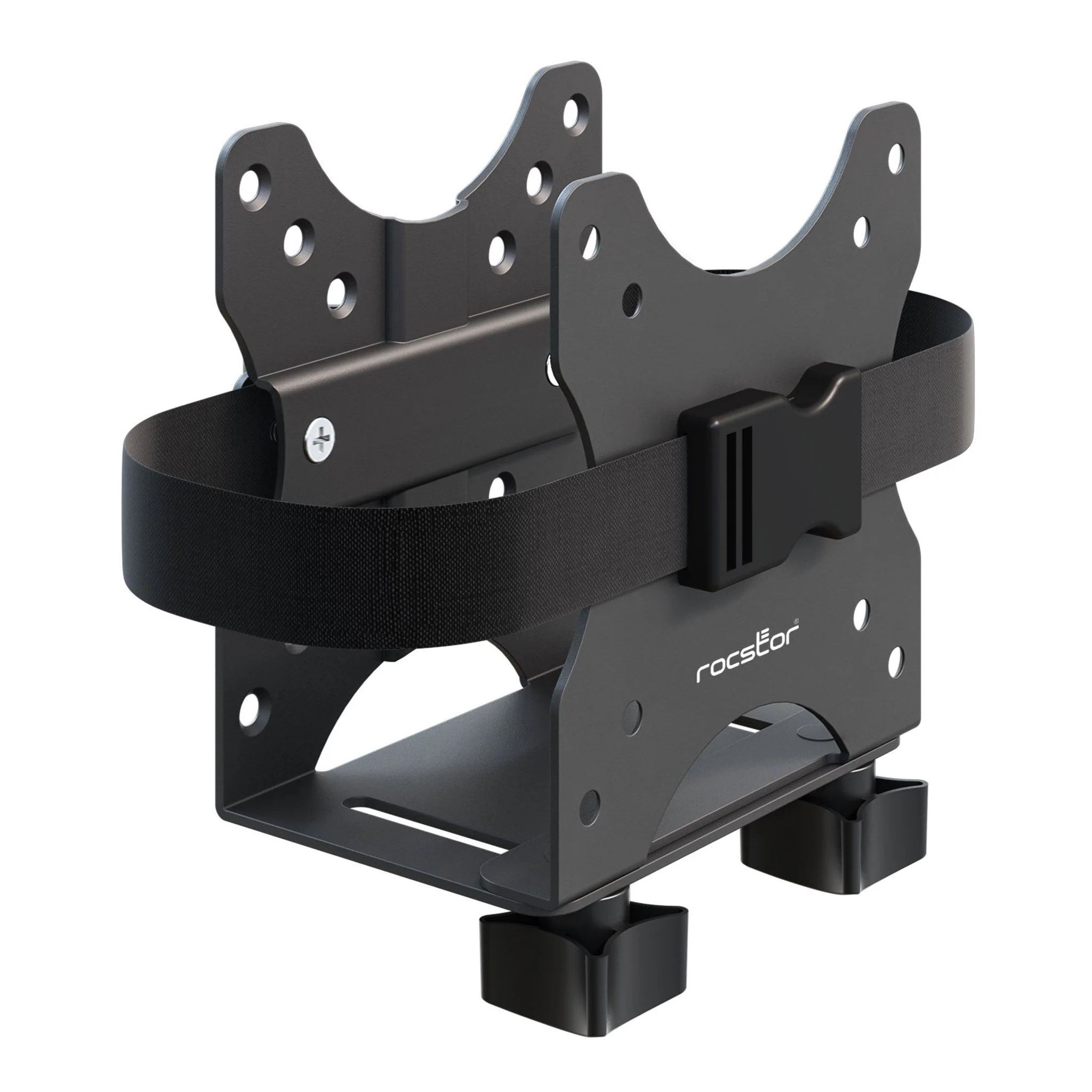 Rocstor Y10N024-B1 Heavy-Duty VESA PC Monitor Intel NUC or Mac Mini Mounting Bracket - Black - Image 4