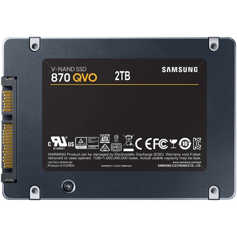 Samsung MZ-77Q2T0B/AM 2TB 2.5in 870 QVO SATA III Internal V-NAND SSD - Image 3