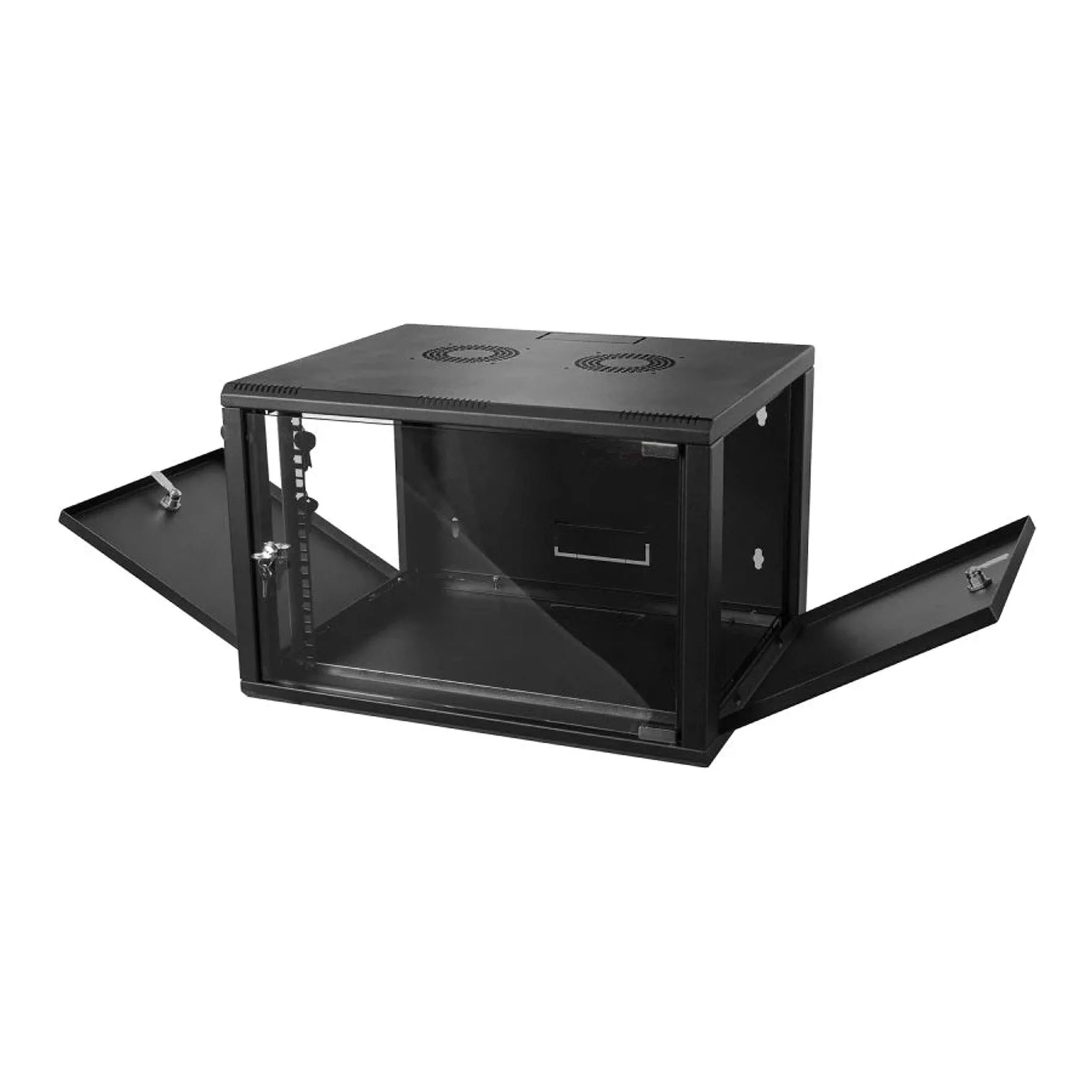 SERRACK STV-E-9U60 9U 19" Wall Mount Server Rack Cabinet with Locking Tempered Glass Panel - Image 2