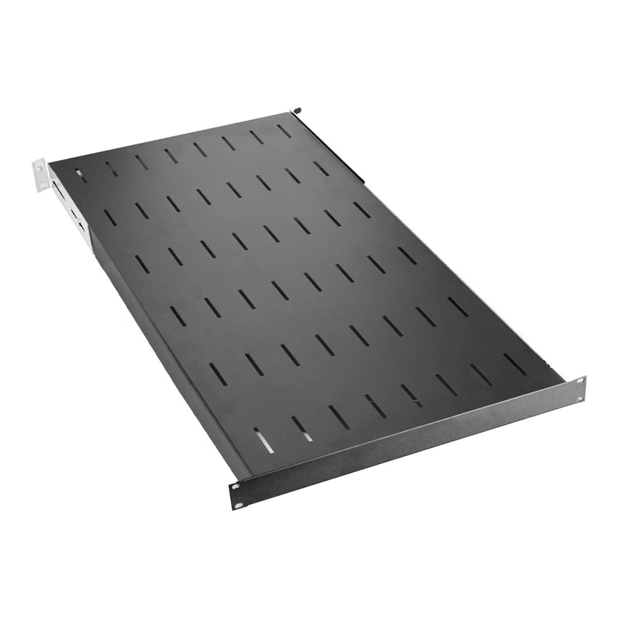SERRACK STV-SS180 1U 19" Fixed Vented Server Rack Shelf with 800mm Depth - Black - Image 2