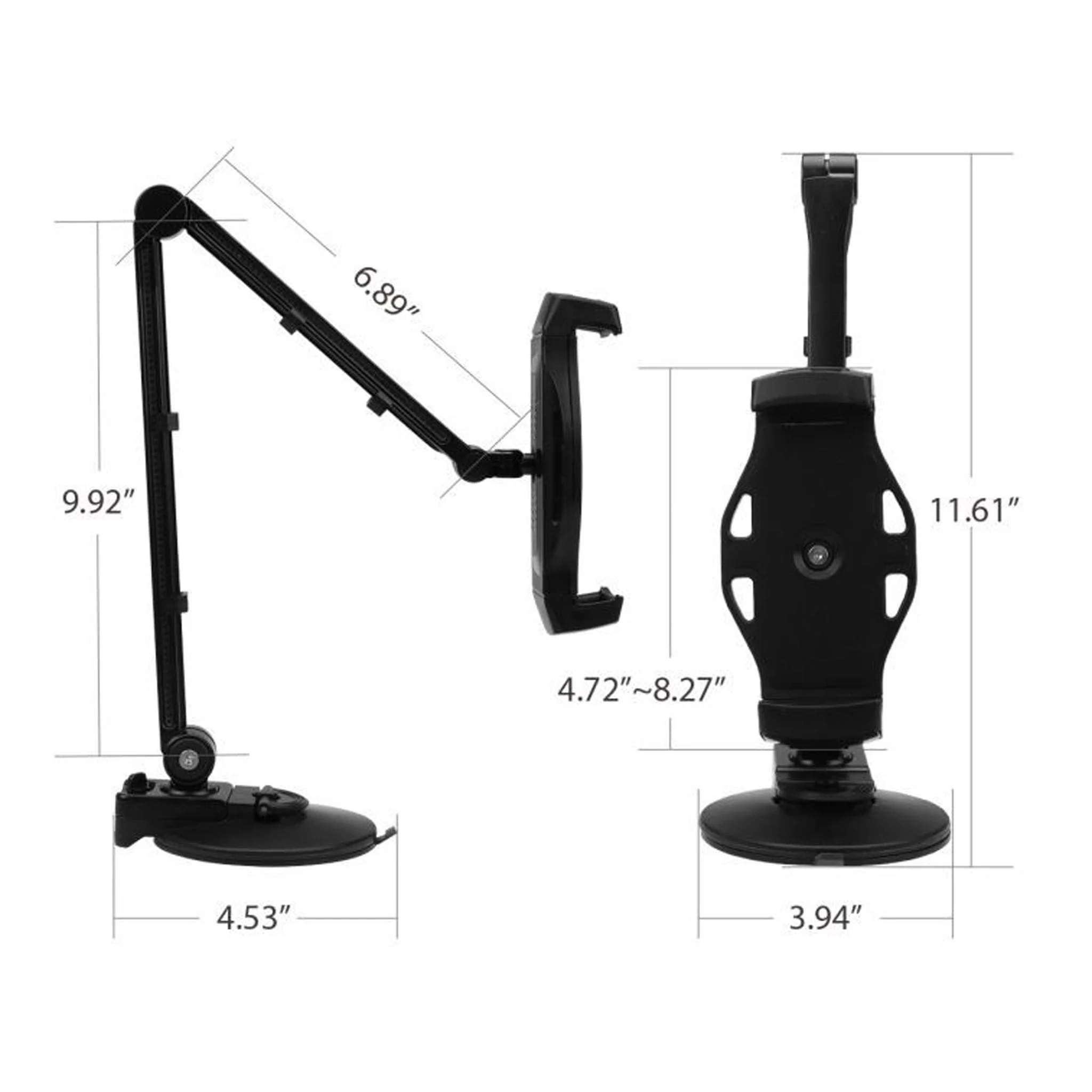 SIIG CE-MT1Y12-S1 Full Motion Easy-Adjust Universal Tablet/Smartphone Mount - Black - Image 3