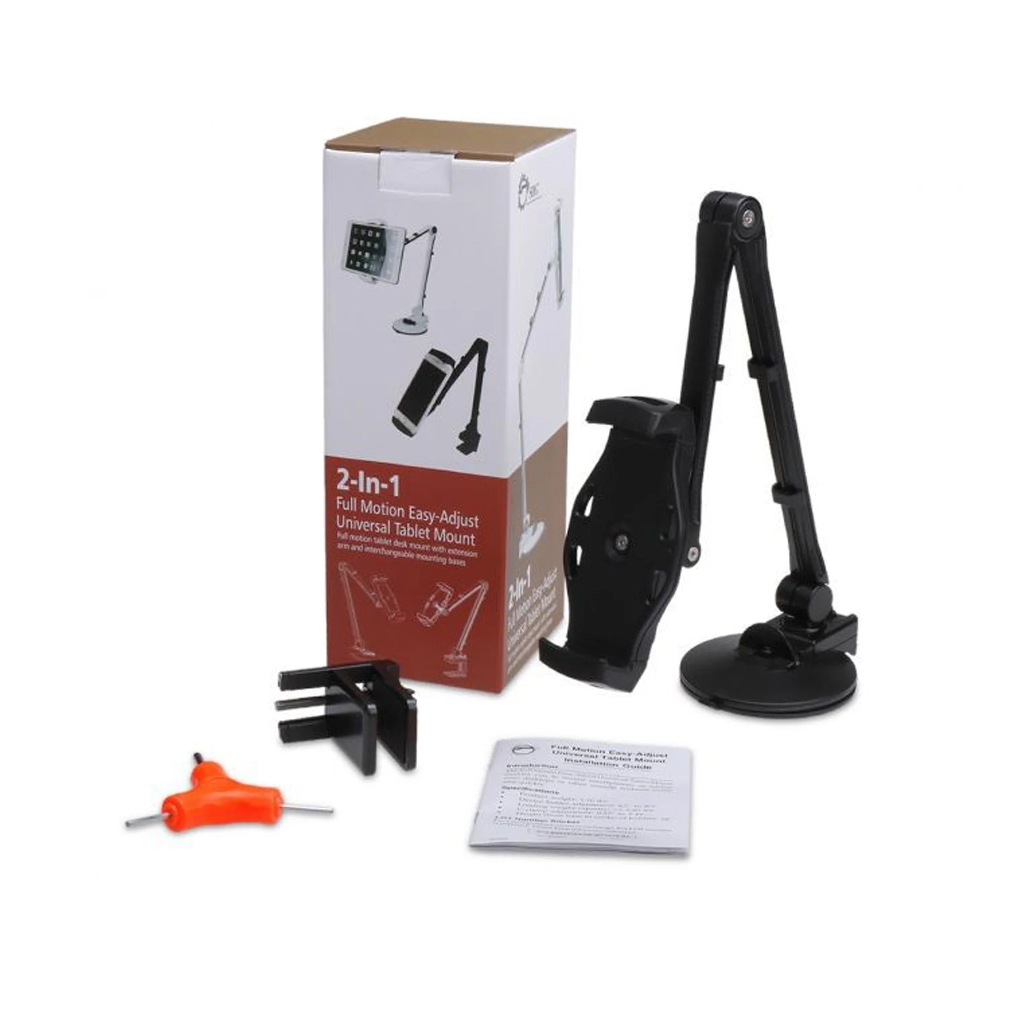 SIIG CE-MT1Y12-S1 Full Motion Easy-Adjust Universal Tablet/Smartphone Mount - Black - Image 4