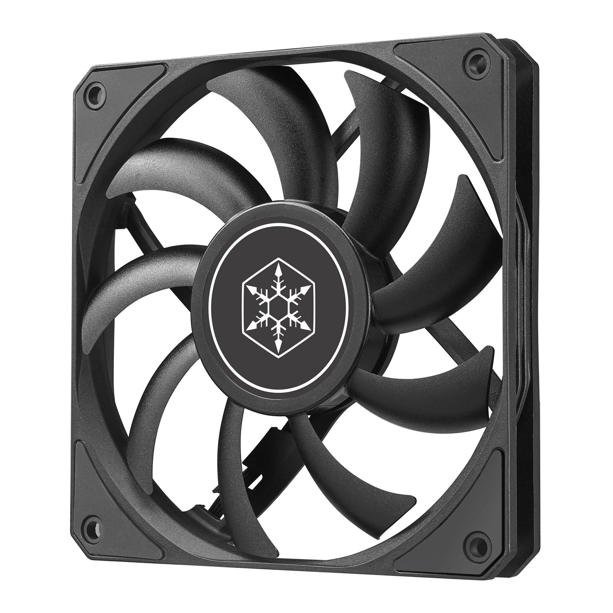 SilverStone AS120B Air Slimmer 120 Enhanced Performance 120mm Slim Fan - Black