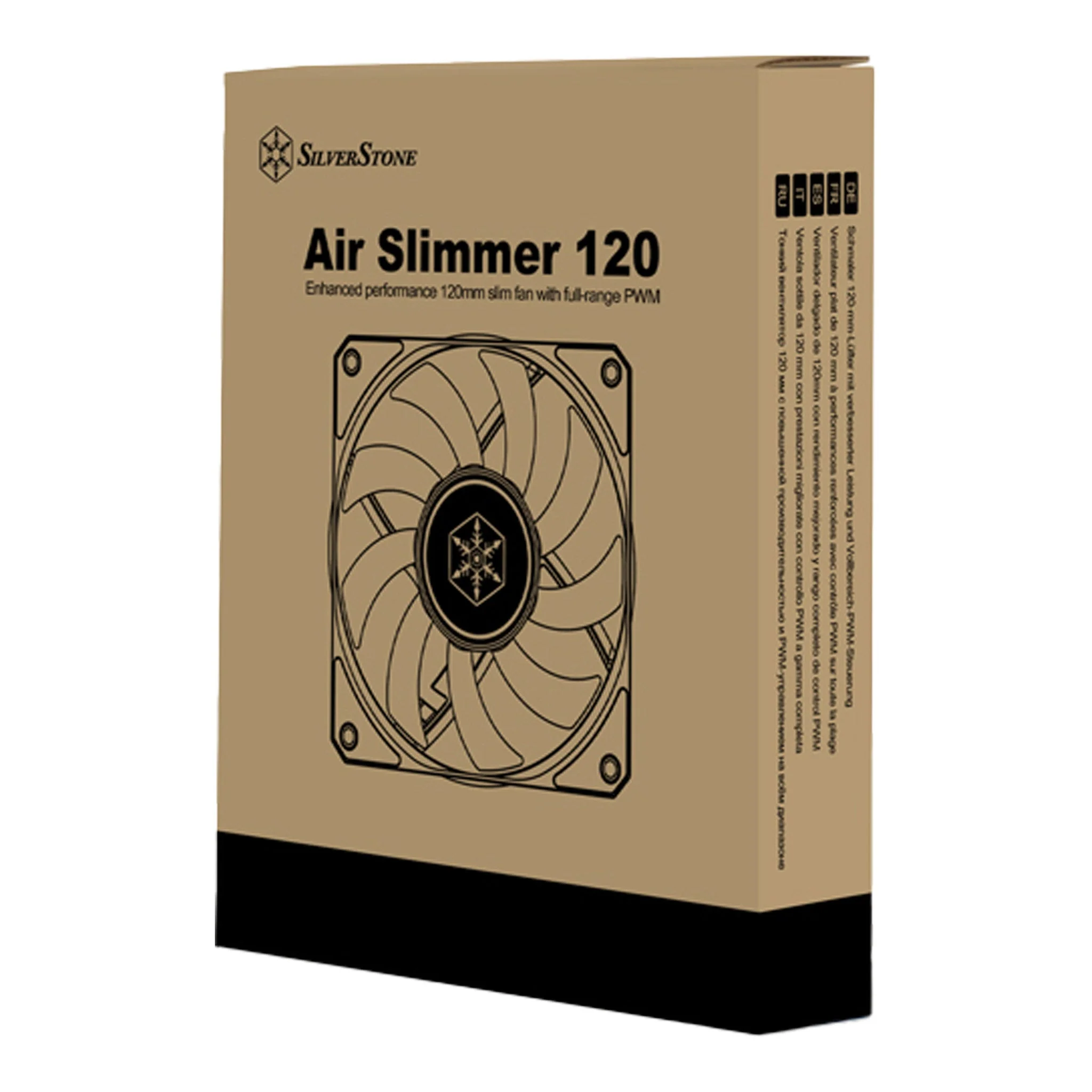 SilverStone AS120B Air Slimmer 120 Enhanced Performance 120mm Slim Fan - Black - Image 3
