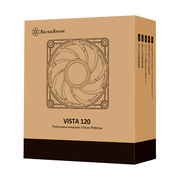 SilverStone VISTA 120mm Performance Enhanced PWM Fan | Black | VS120B - Image 2