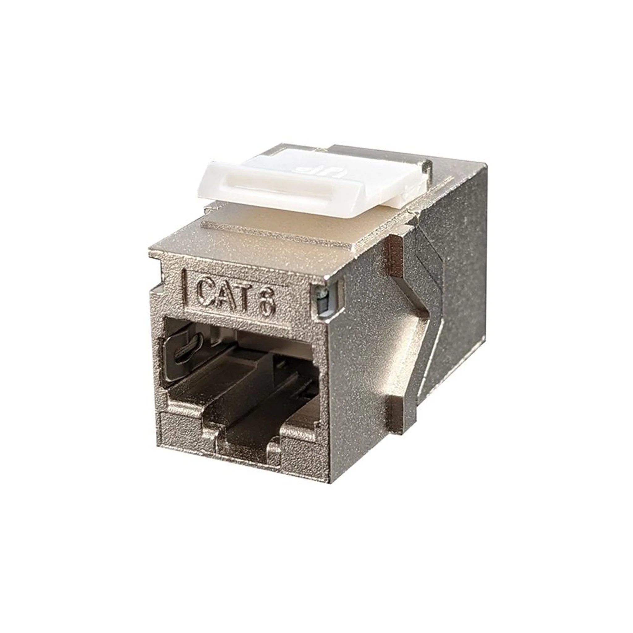 Simply45 Cat6 Shielded Keystone Feed-Thru Coupler | Nickel-Plated | S45-3270