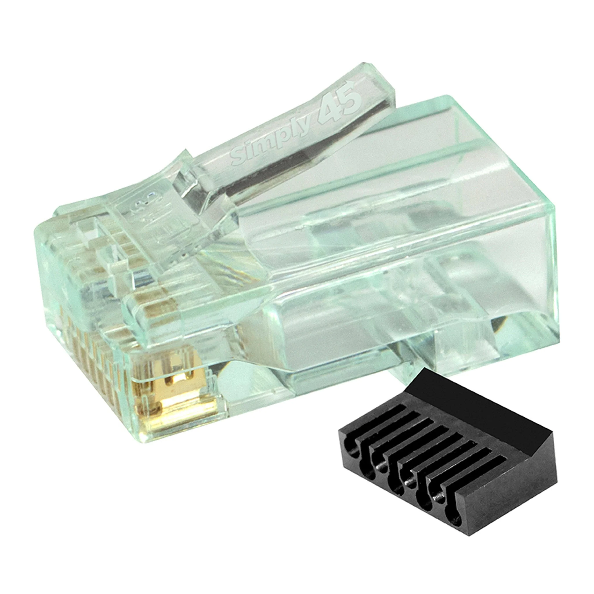 Simply45 S45-1100 Cat6 Unshielded Standard WE/SS RJ45 with Bar45 - 100-Piece Plastic Jar - Image 2
