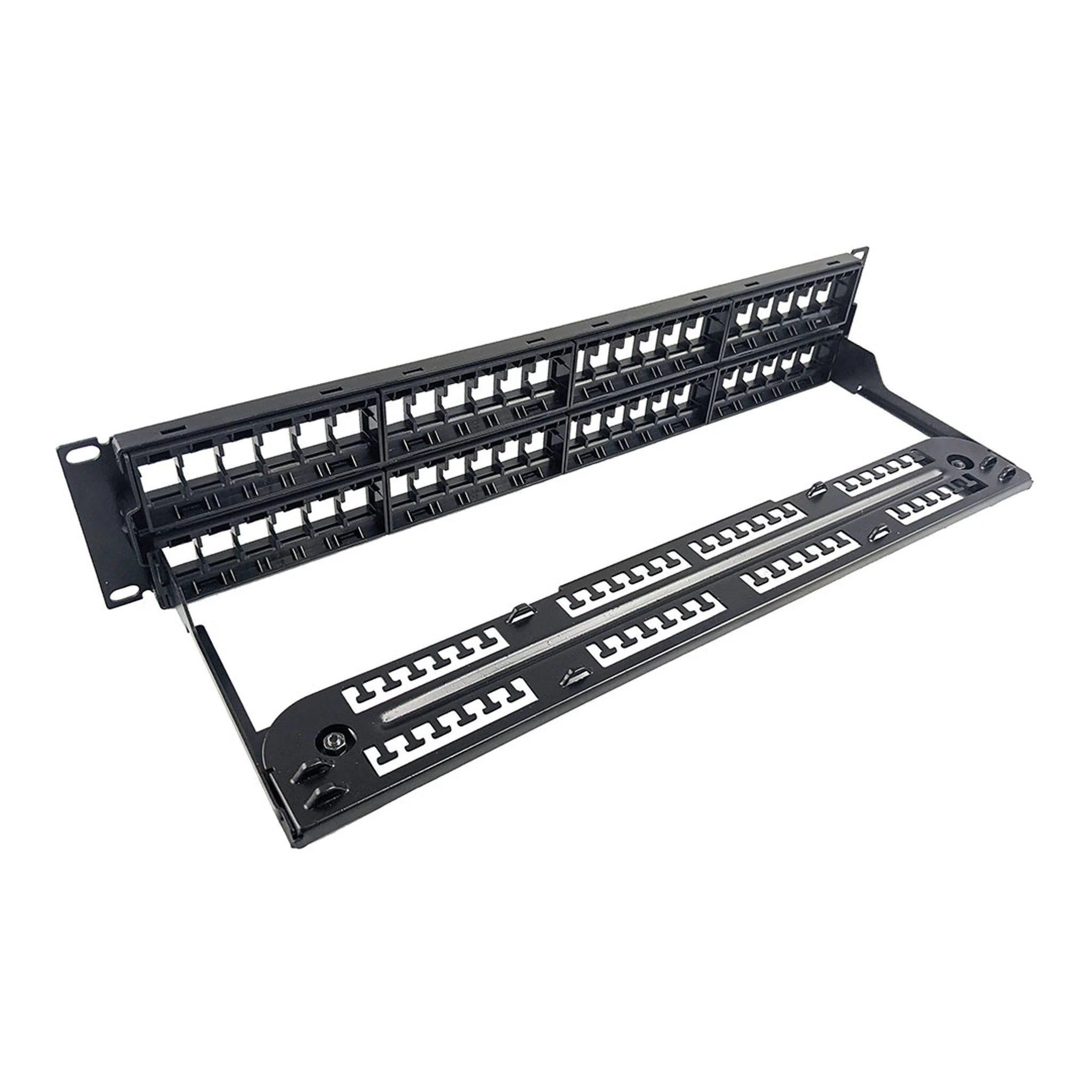 Simply45 S45-2048U 48-Port 2RU Unloaded UTP Keystone Patch Panel - Image 2