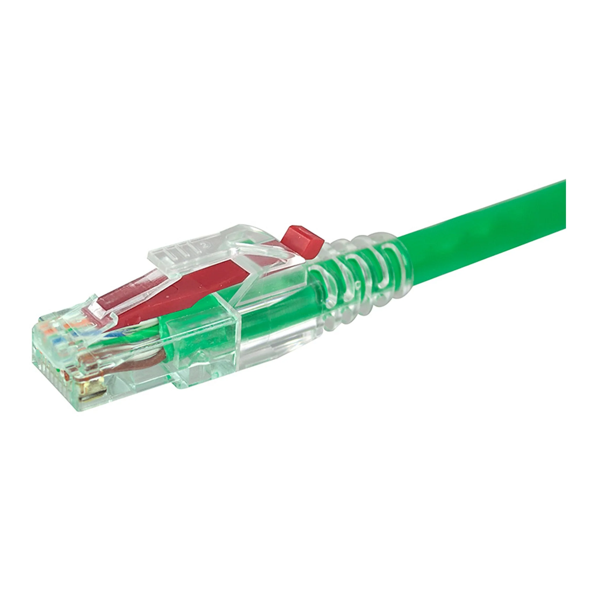 Simply45 S45-B002P PROSeries Cat6/6a Integrated Snagless Clear Strain Reliefs with Red Locking Pin 100-Pack - Image 2