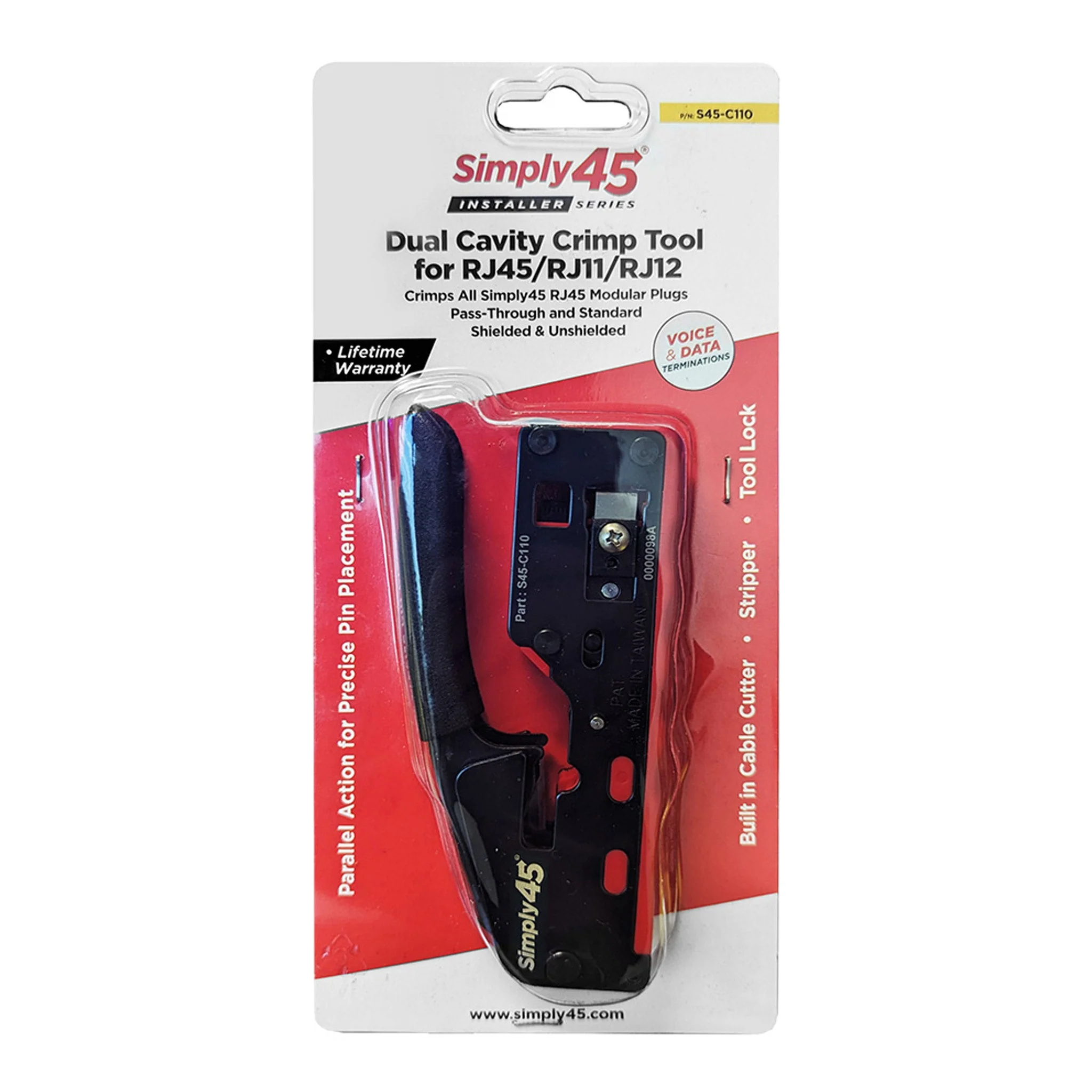 Simply45 S45-C110 Installer Series Dual Cavity Crimp Tool for RJ45/RJ11/RJ12 - Image 3
