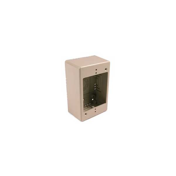 HellermannTyton TSRI-JB2 Junction Box, Single gang, 2" Deep, Ivory
