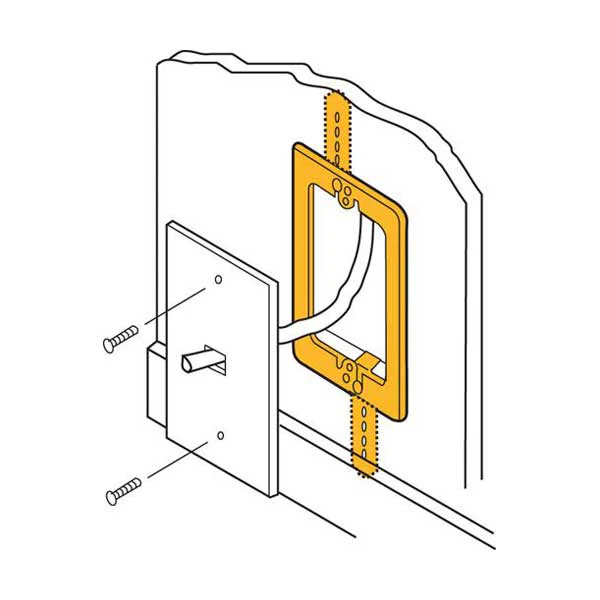 Single Gang Mounting Plate Bracket - Image 2