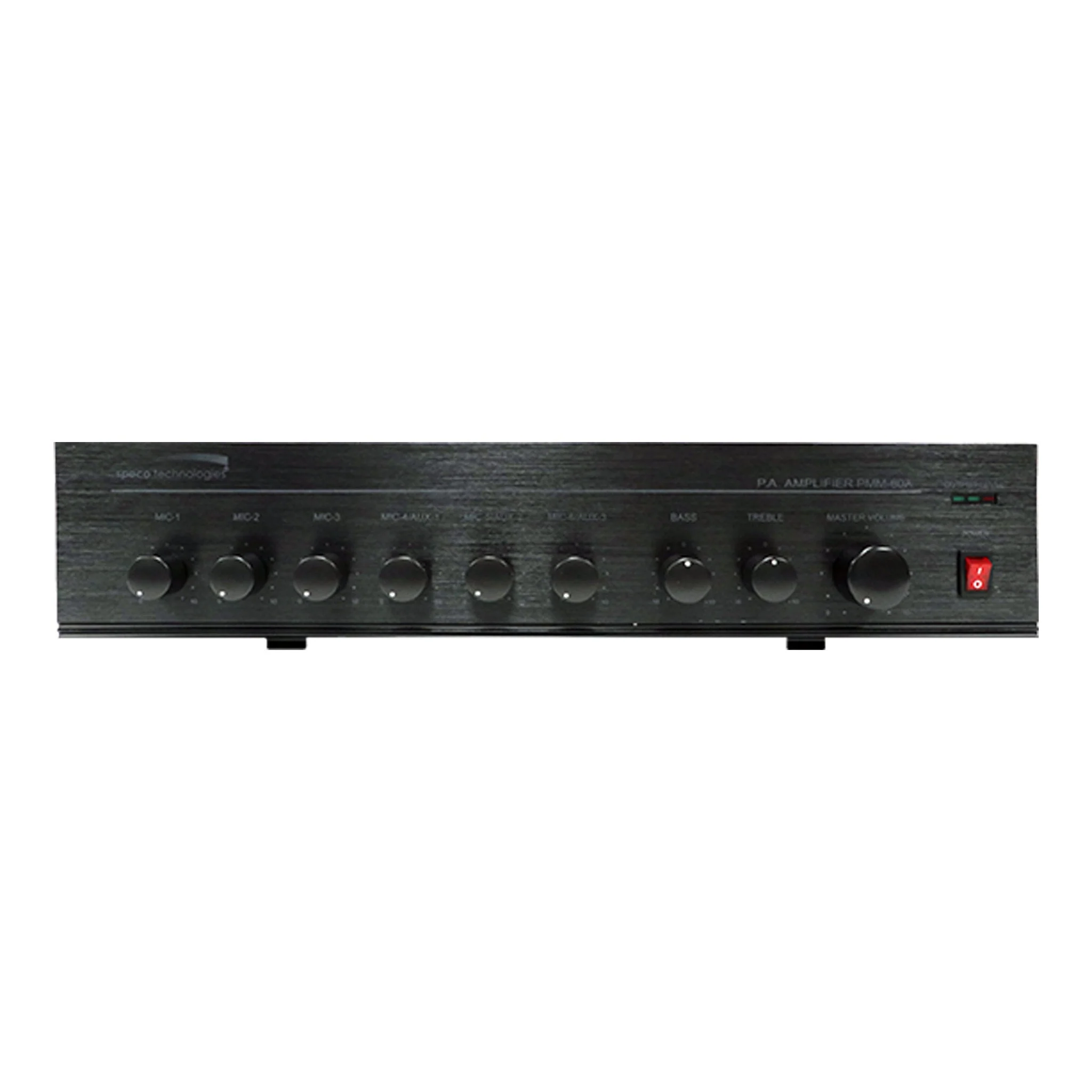 Speco Technologies PMM60A 60W PA Mixer Power Amplifier with 6 Inputs