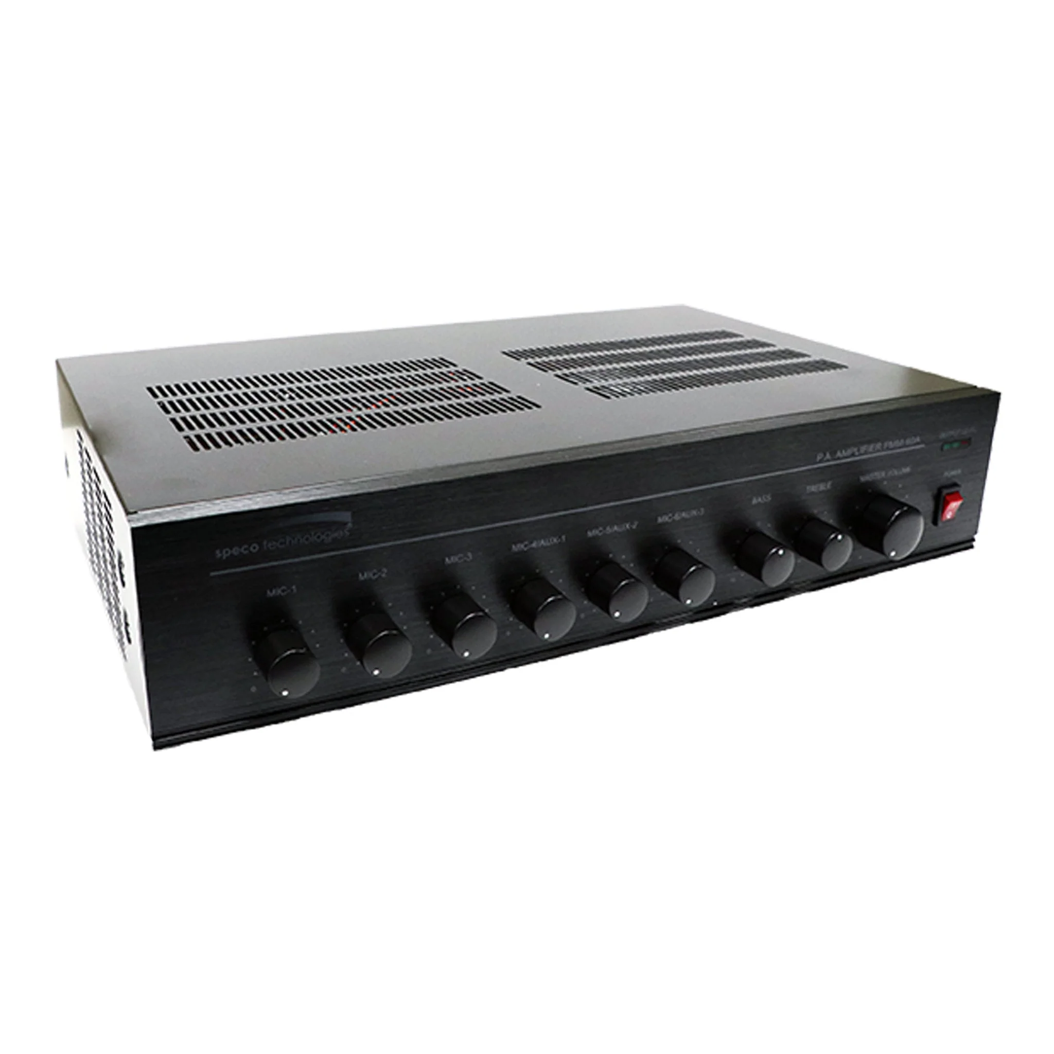 Speco Technologies PMM60A 60W PA Mixer Power Amplifier with 6 Inputs - Image 2