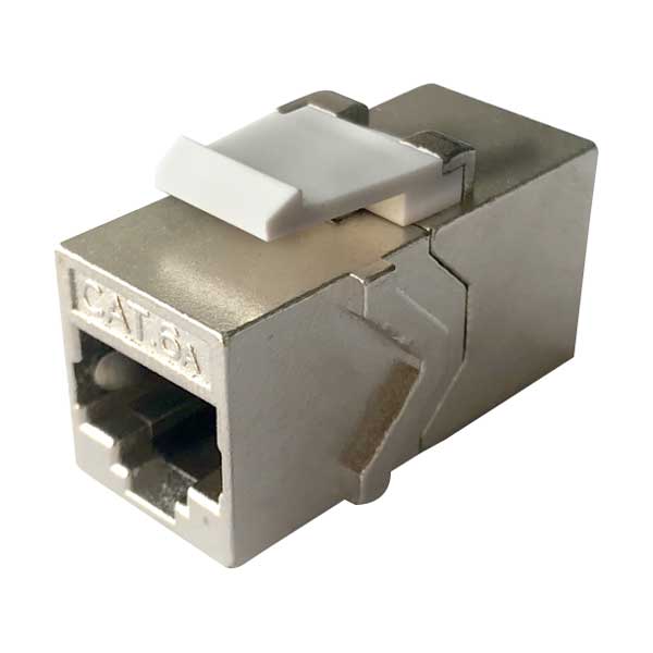 SR Components C6AICKS Shielded Cat6a Inline Coupler Keystone Insert