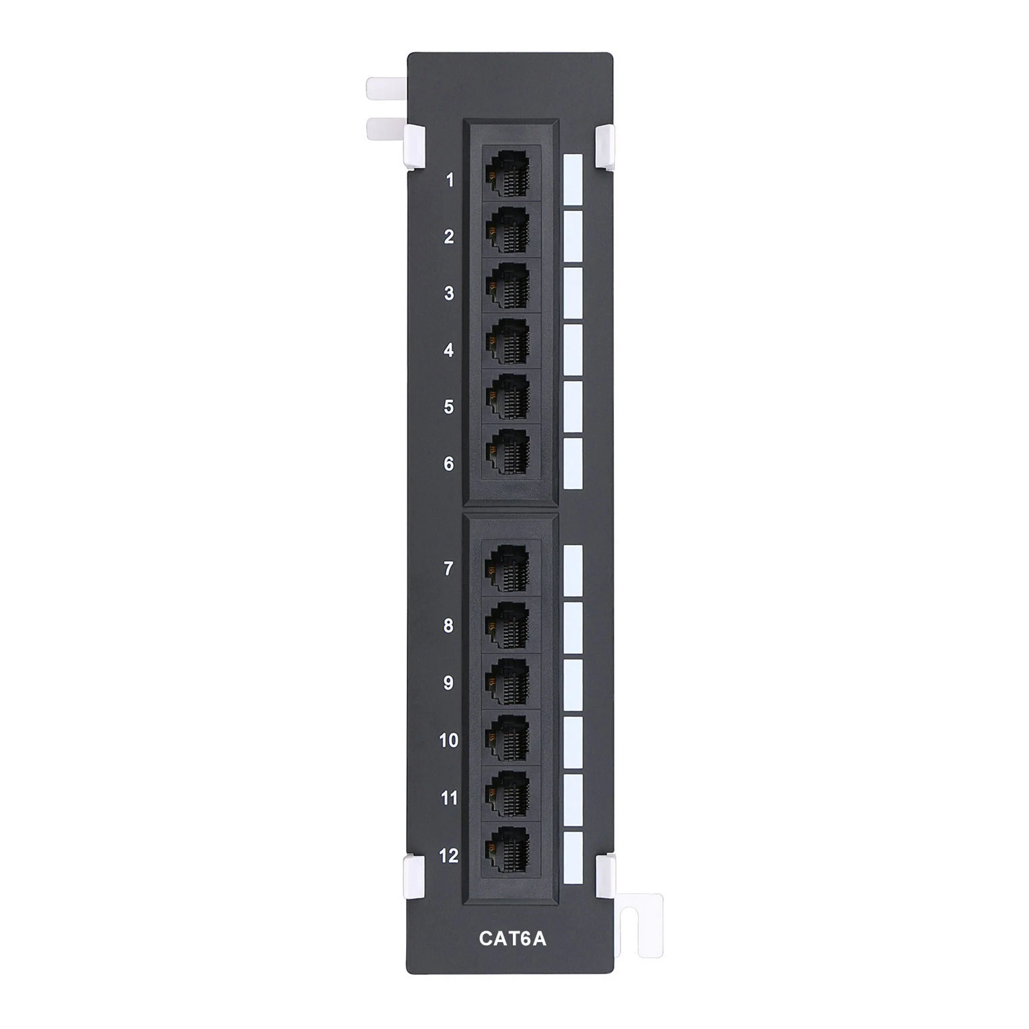 SR Components C6APP12V 12-Port 1RU Cat6A Vertical IDC Patch Panel