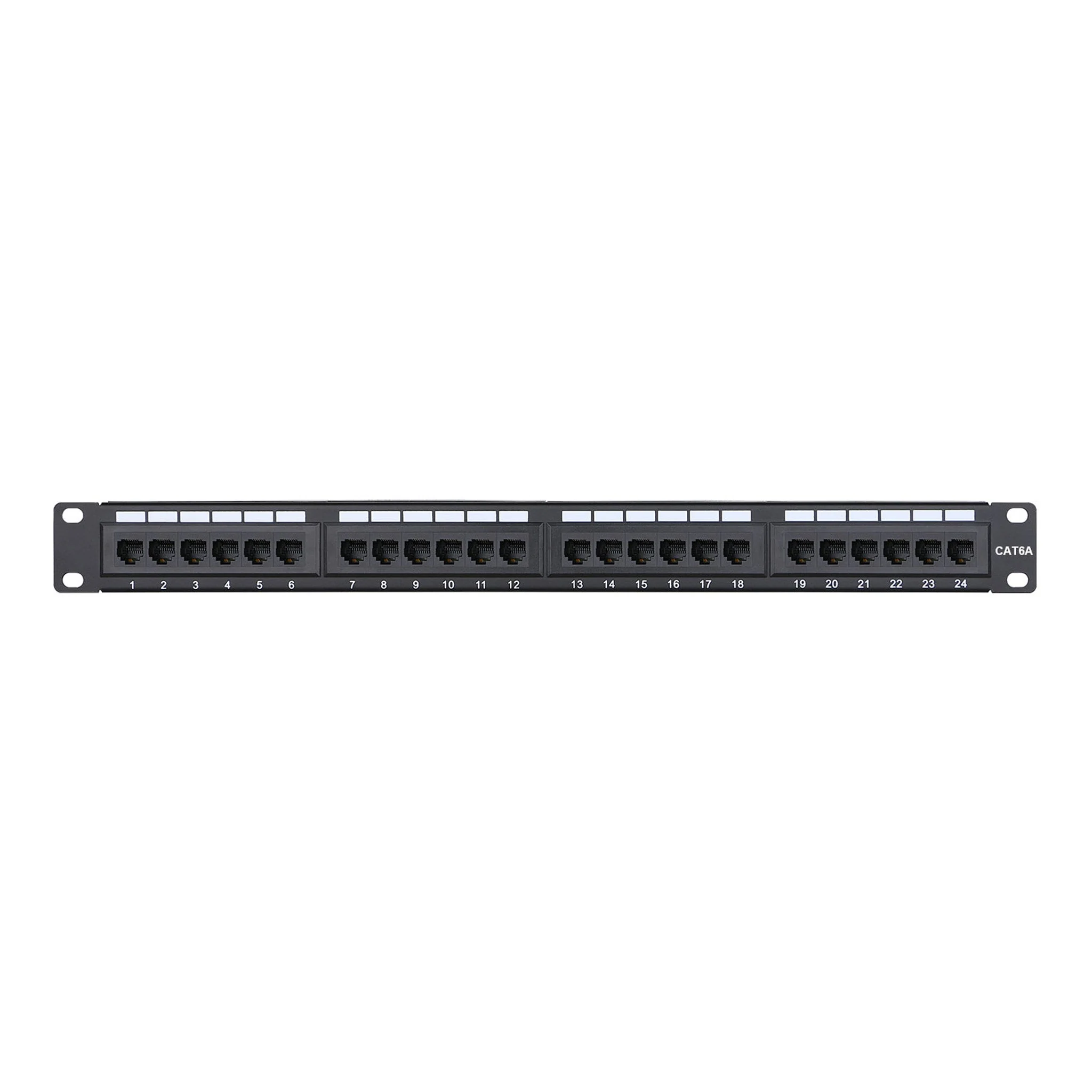 SR Components C6APP24 24-Port 1RU Cat6A IDC Patch Panel