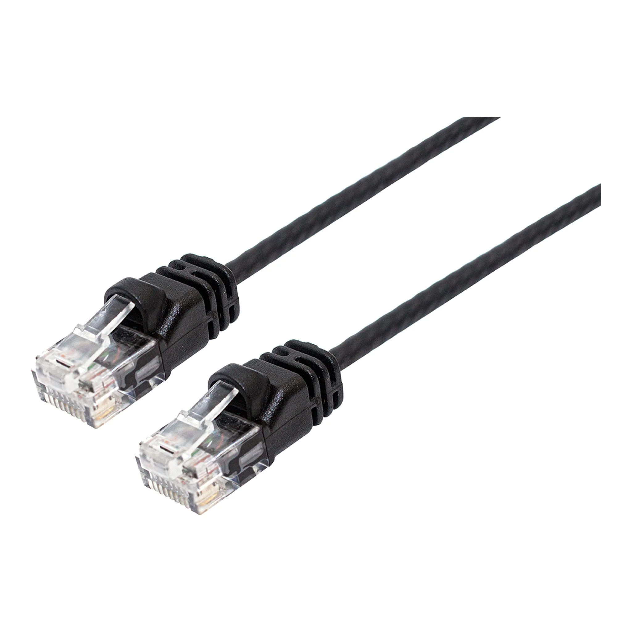 Cat6A Thin Network Patch Cable, 10Gbps, 30AWG, Black, 3FT