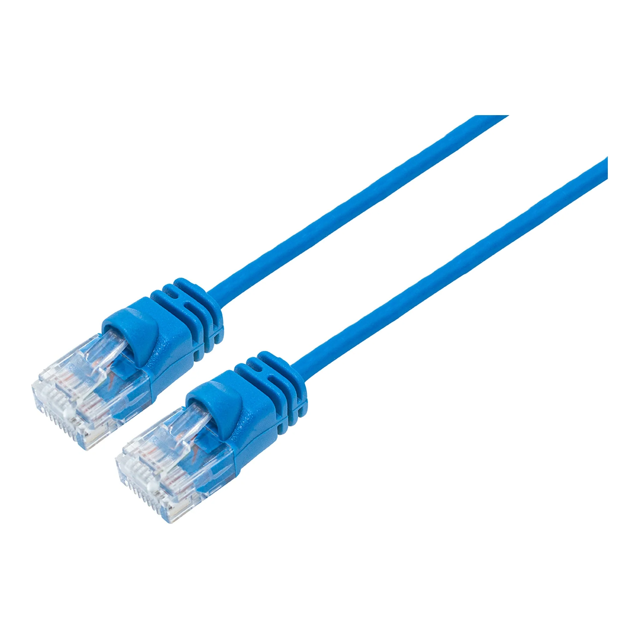 Cat6A Thin Network Patch Cable, 10Gbps, 30AWG, Blue, 5FT